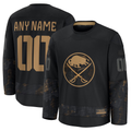 Choea Custom B.Sabres Black 2024 Military Appreciation Practice Stitched Jerseys