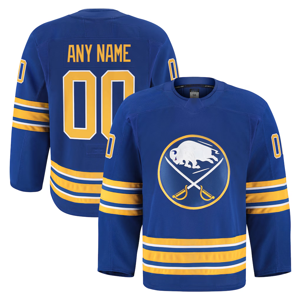 Choea Custom B.Sabres Royal Home Authentic Pro Stitched Jerseys