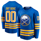 Choea Custom B.Sabres Royal Home Breakaway Stitched Jerseys
