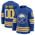Choea Custom B.Sabres Royal Home Premium Stitched Jerseys