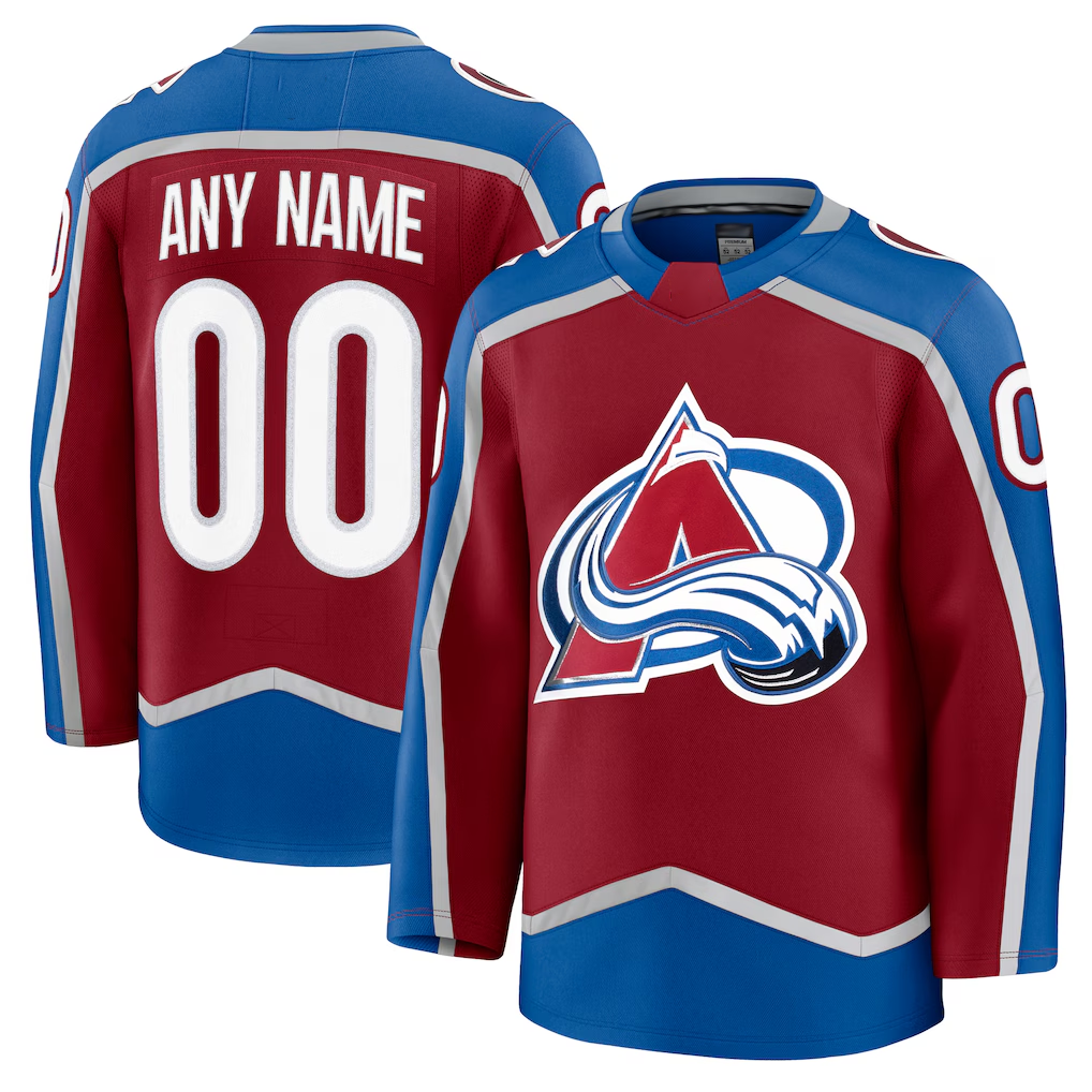 Choea Custom C.Avalanche Burgundy Home Premium Jerseys
