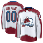 Choea Custom C.Avalanche White Away Premium Jerseys