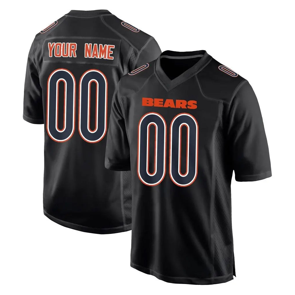 Choea Custom C.Bears Carbon Black Fashion Game Any Name & Numbers Stitched Jerseys