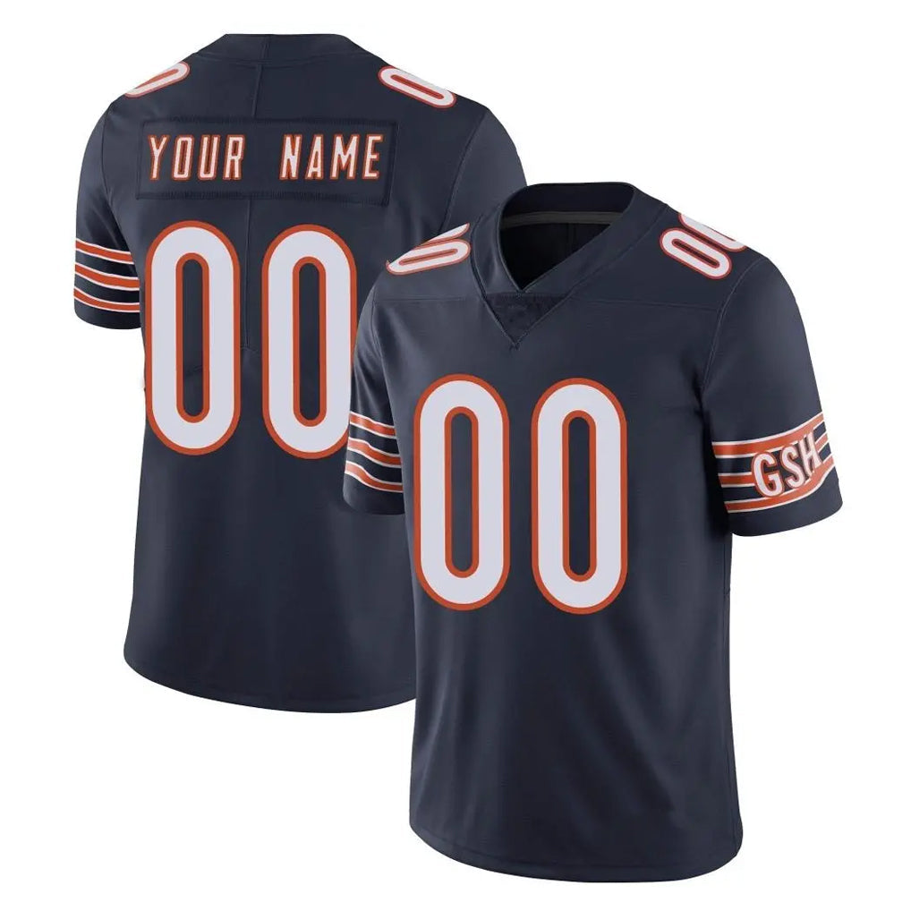 Choea Custom C.Bears Navy Vapor Untouchable Limited Home Game Any Name & Numbers Stitched Jerseys