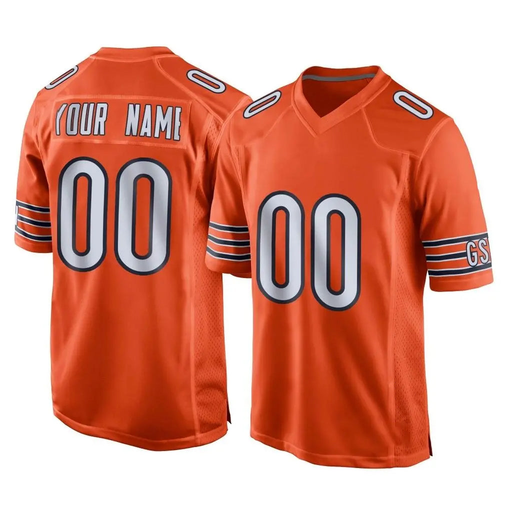 Choea Custom C.Bears Orange Home Game Any Name & Numbers Stitched Jerseys