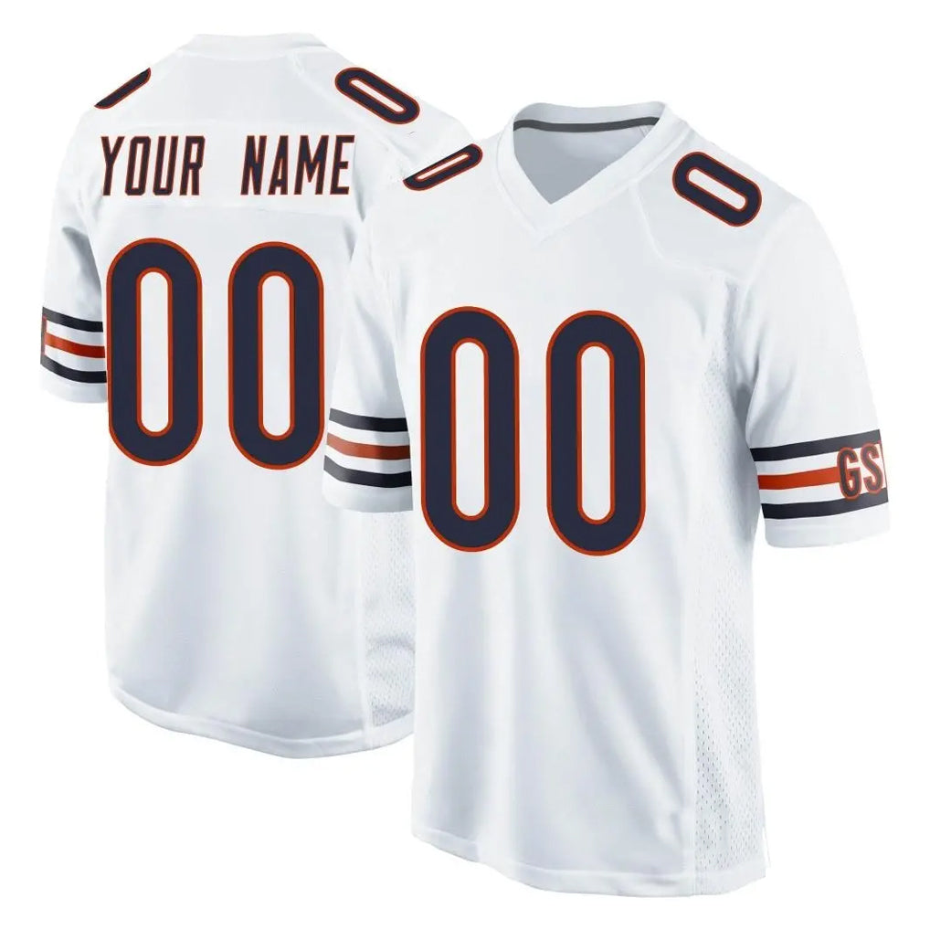 Choea Custom C.Bears White Home Game Any Name & Numbers Stitched Jerseys
