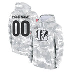 Choea Custom C.Bengals Arctic Camo Salute to Service Pullover Hoodie Limited Any Name & Numbers Stitched Jerseys