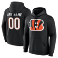 Choea Custom C.Bengals Black Big & Tall Team Authentic Custom Hoodie Stitched Jerseys