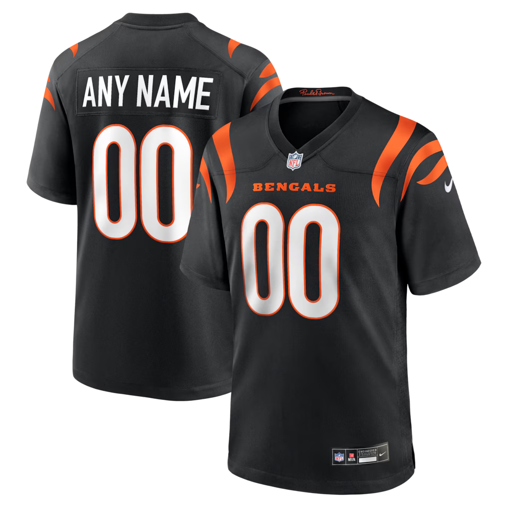 Choea Custom C.Bengals Black Game Stitched Jerseys