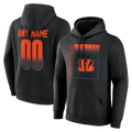 Choea Custom C.Bengals Black Home Field Pop Personalized Name & Number Hoodie Stitched Jerseys
