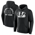 Choea Custom C.Bengals Black Personalized Name & Number Pullover Hoodie Stitched Jerseys