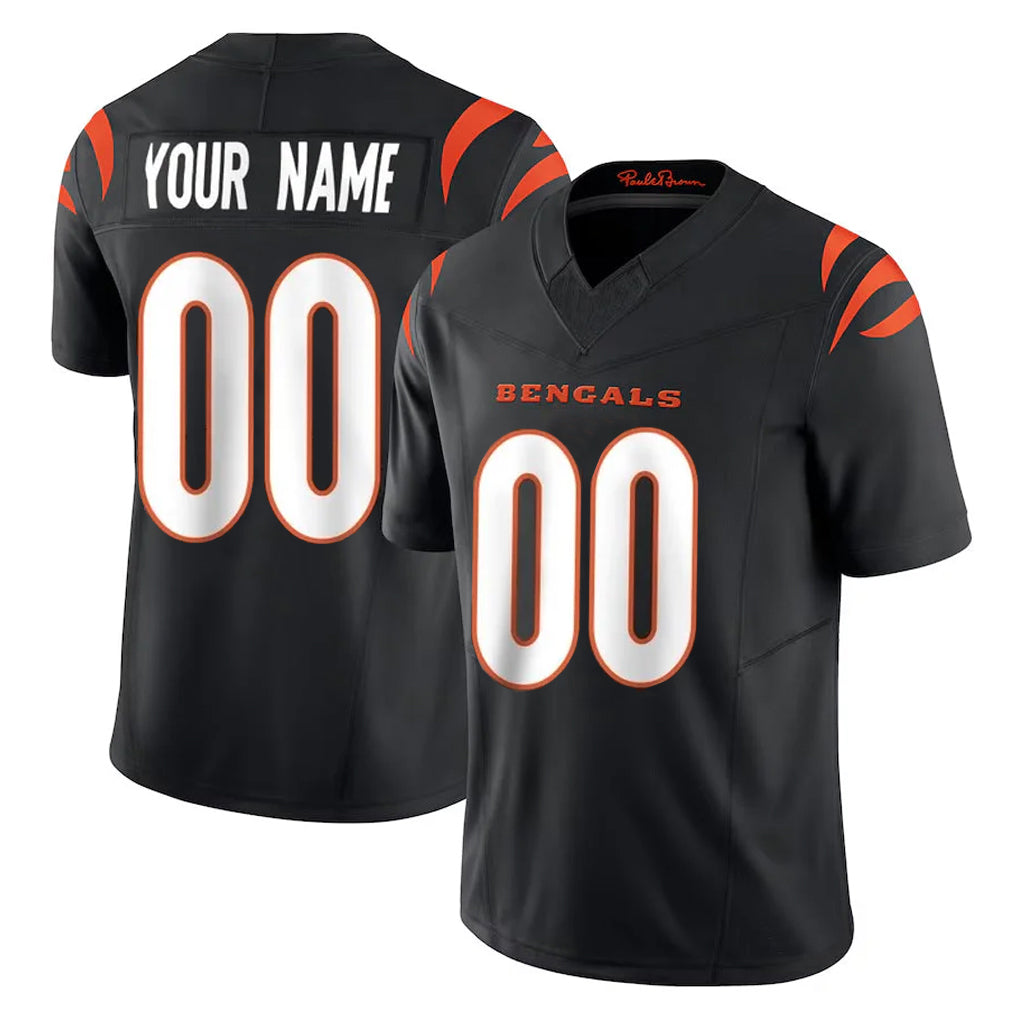 Choea Custom C.Bengals Black Vapor F.U.S.E. Limited Home Game Any Name & Numbers Stitched Jerseys