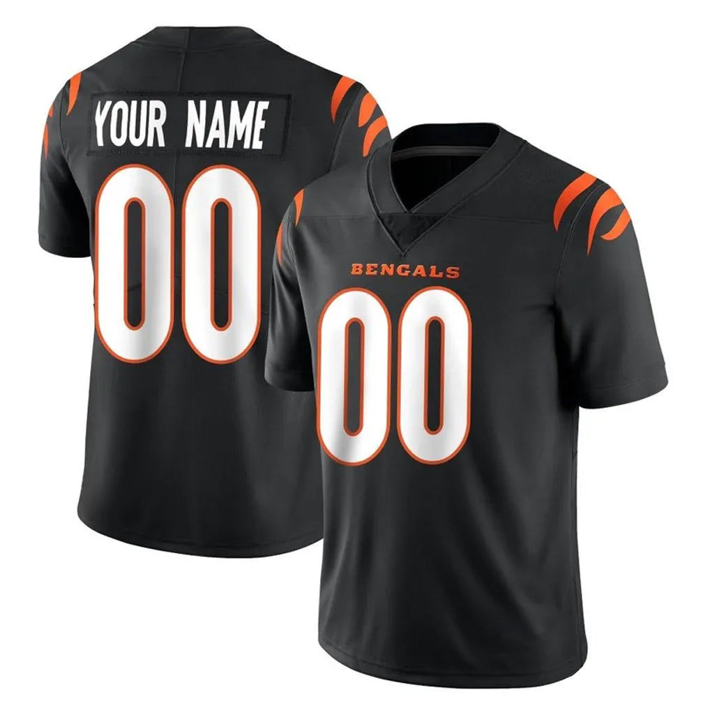 Choea Custom C.Bengals Black Vapor Untouchable Limited Home Game Any Name & Numbers Stitched Jerseys