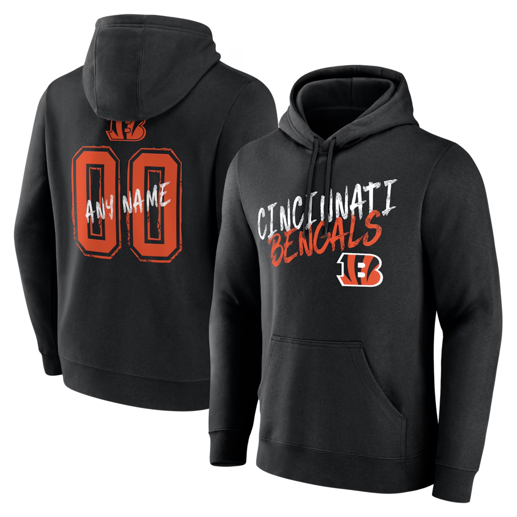 Choea Custom C.Bengals Gray Big & Tall Team Authentic Custom Hoodie Stitched Jerseys