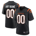 Choea Custom C.Bengals Home Replica Game Football Jerseys - Black - Custom