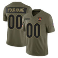 Choea Custom C.Bengals Olive Salute to Service Limited Home Game Any Name & Numbers Stitched Jerseys