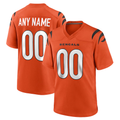 Choea Custom C.Bengals Orange Alternate Game Stitched Jerseys