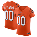 Choea Custom C.Bengals Orange Alternate Vapor F.U.S.E. Elite Stitched Jerseys