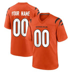 Choea Custom C.Bengals Orange Home Game Any Name & Numbers Stitched Jerseys