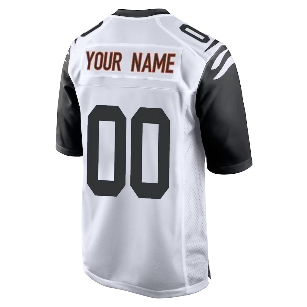 Choea Custom C.Bengals White Alternate Home Game Any Name & Numbers Stitched Jerseys