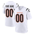 Choea Custom C.Bengals White Home Game Any Name & Numbers Stitched Jerseys