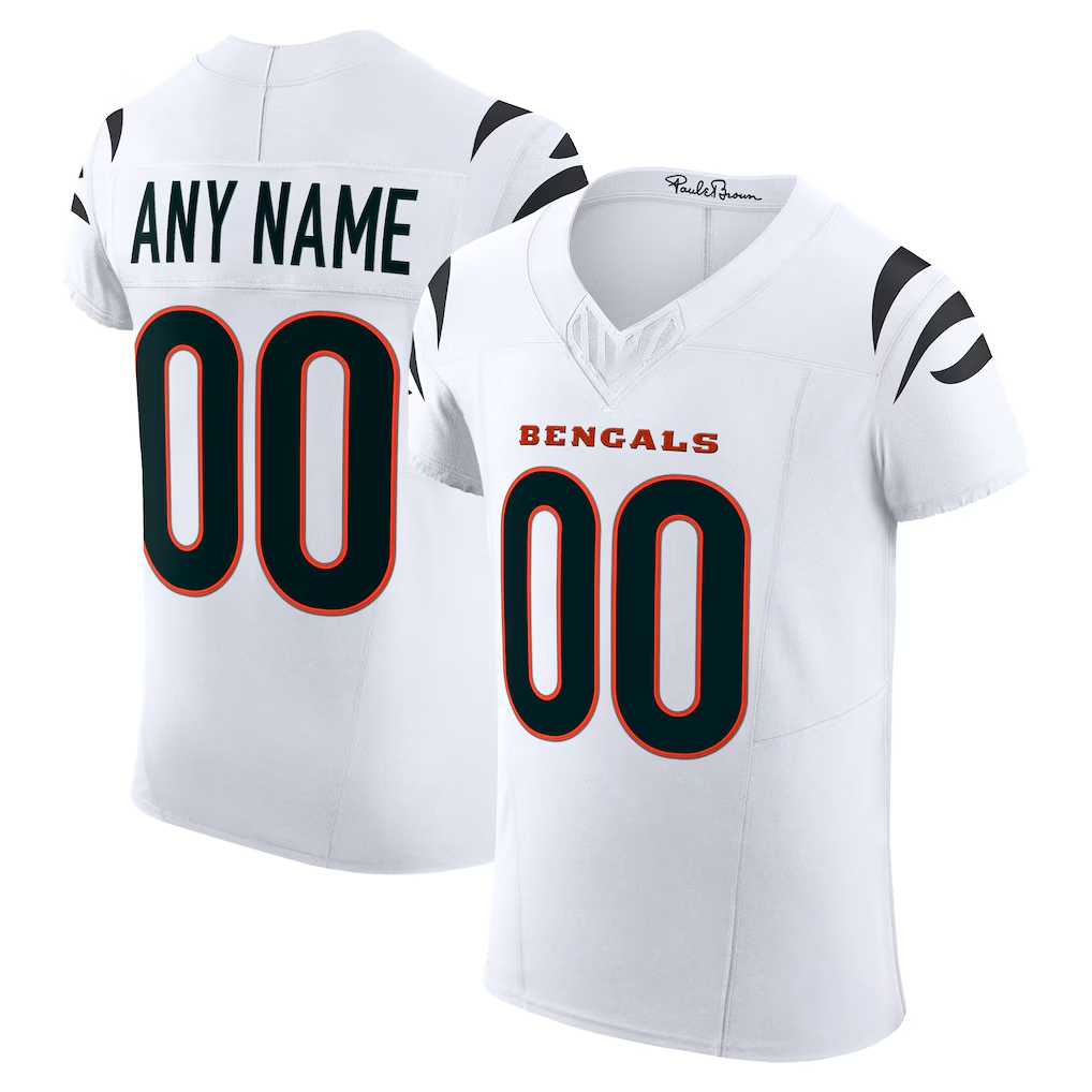 Choea Custom C.Bengals White Vapor F.U.S.E. Elite Stitched Jerseys