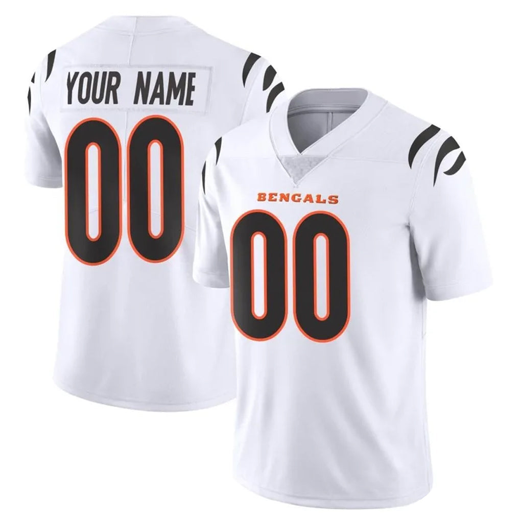 Choea Custom C.Bengals White Vapor Untouchable Limited Home Game Any Name & Numbers Stitched Jerseys