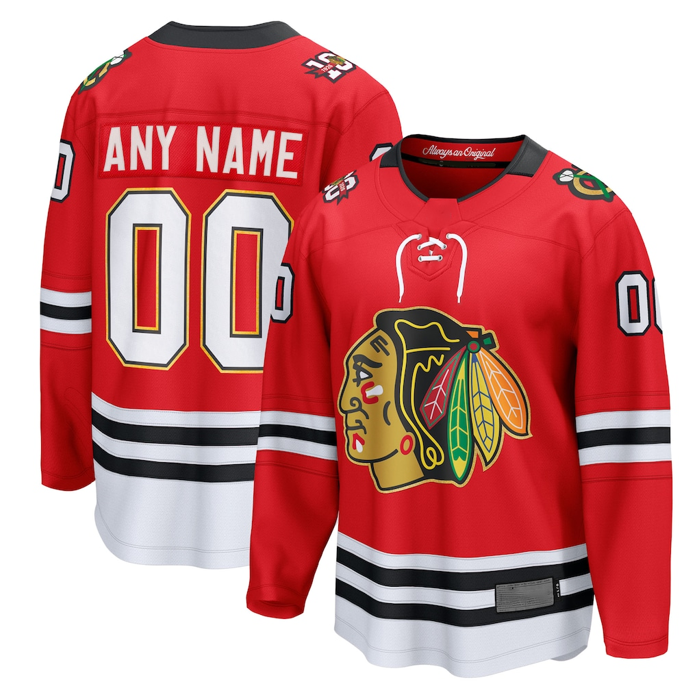 Choea Custom C.Blackhawks Red Centennial Breakaway Jerseys