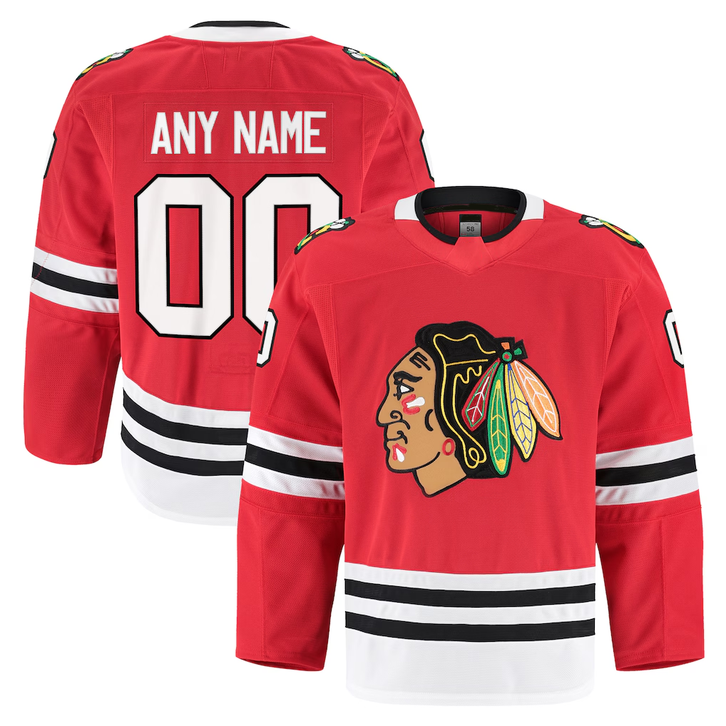 Choea Custom C.Blackhawks Red Home Authentic Pro Jerseys