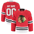 Choea Custom C.Blackhawks Red Home Authentic Pro Jerseys