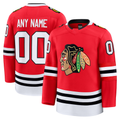 Choea Custom C.Blackhawks Red Home Premium Jerseys