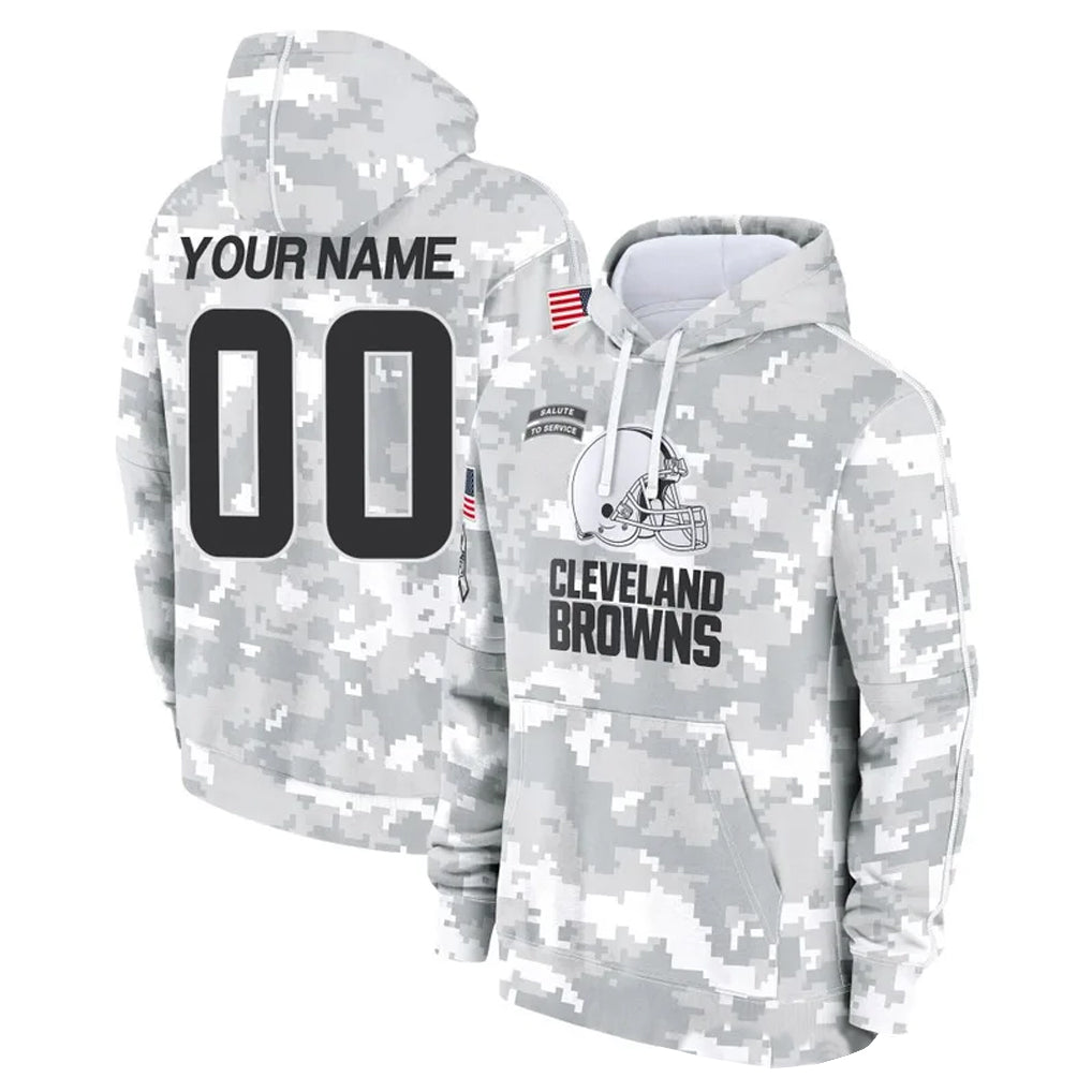 Choea Custom C.Browns Arctic Camo Salute to Service Hoodies Limited Any Name & Numbers Stitched Jerseys