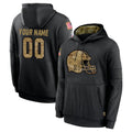 Choea Custom C.Browns Black Salute to Service Pullover Hoodies Limited Any Name & Numbers Stitched Jerseys
