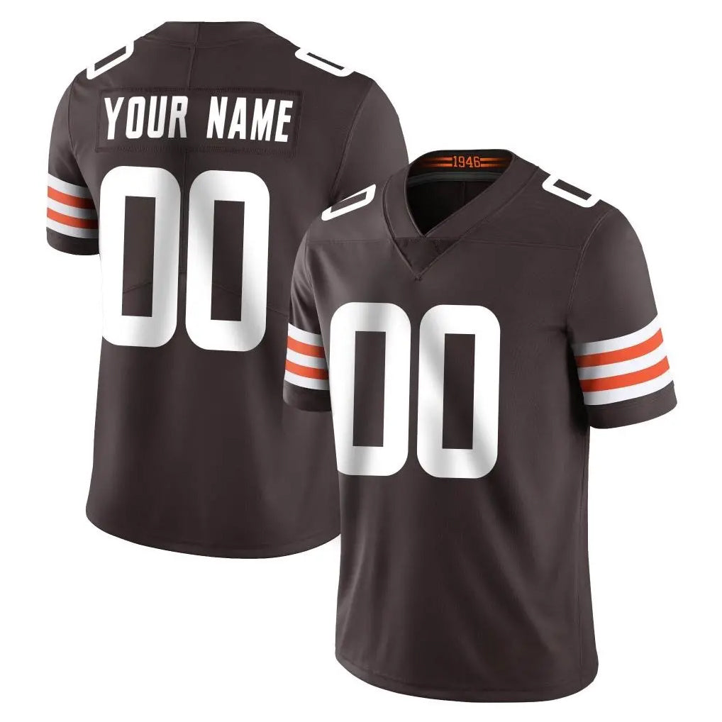 Choea Custom C.Browns Brown Color Vapor Untouchable Limited Home Game Any Name & Numbers Stitched Jerseys