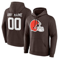 Choea Custom C.Browns Brown Primetime Logo Hoodie Any Name & Numbers Stitched Jerseys