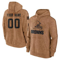 Choea Custom C.Browns Brown Salute to Service Pullover Hoodie Limited Any Name & Numbers Stitched Jerseys
