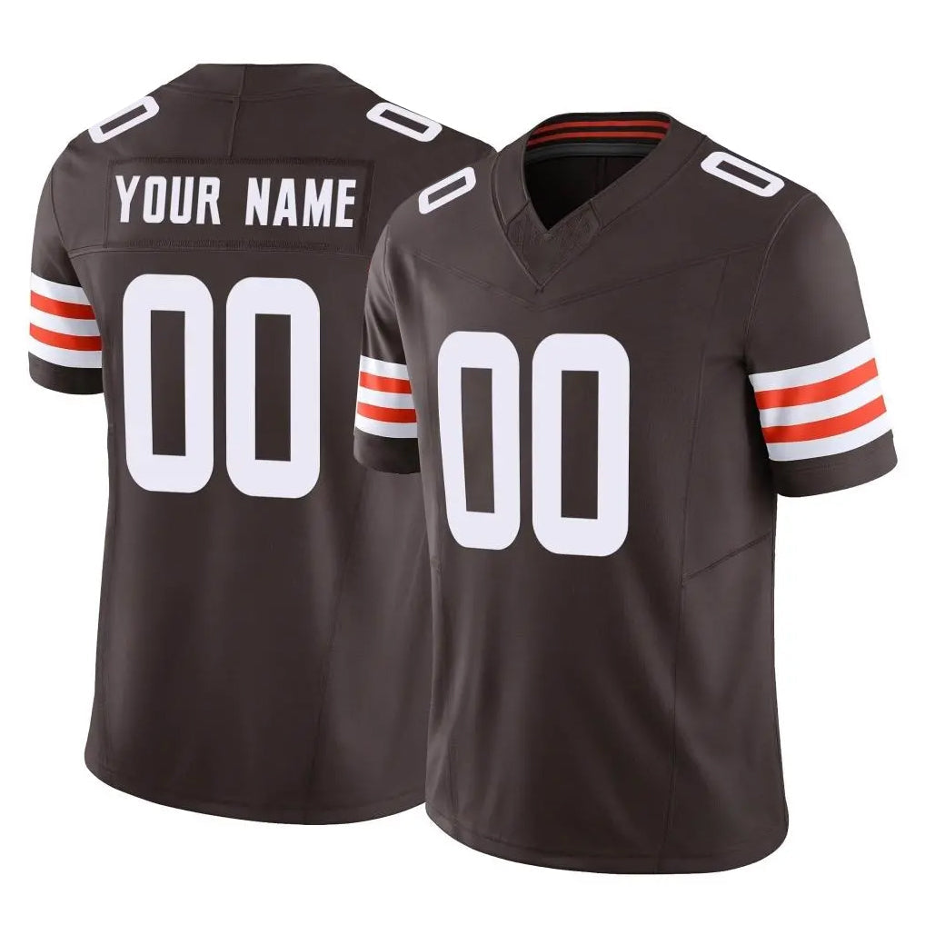Choea Custom C.Browns Brown Vapor F.U.S.E. Limited Home Game Any Name & Numbers Stitched Jerseys