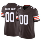 Choea Custom C.Browns Brown Vapor F.U.S.E. Limited Home Game Any Name & Numbers Stitched Jerseys