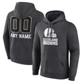 Choea Custom C.Browns Charcoal Primetime Logo Hoodie Any Name & Numbers Stitched Jerseys