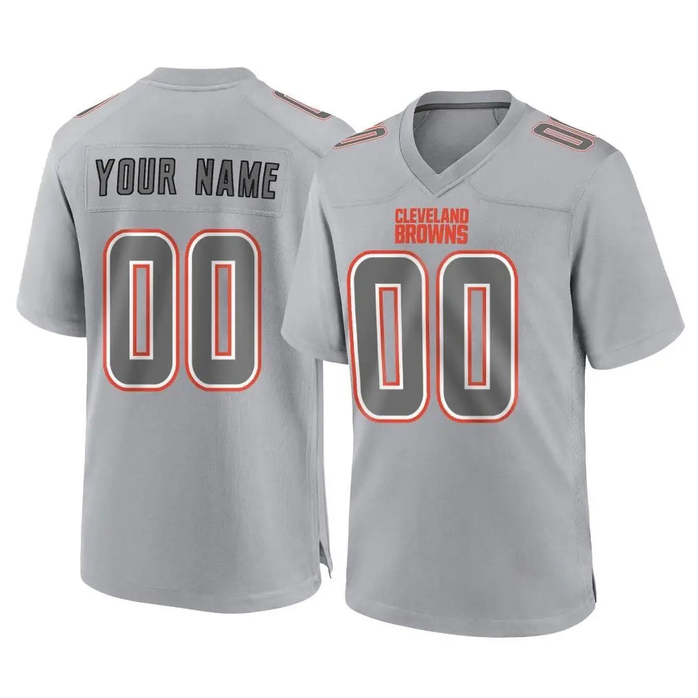 Choea Custom C.Browns Gray Atmosphere Fashion Game Any Name & Numbers Stitched Jerseys
