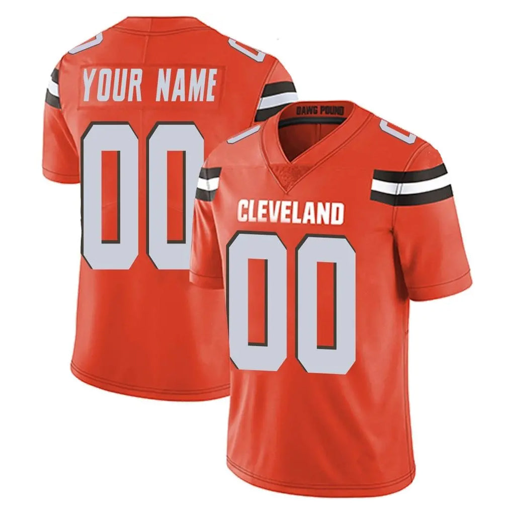 Choea Custom C.Browns Orange Alternate Vapor Untouchable Limited Home Game Any Name & Numbers Stitched Jerseys