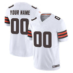 Choea Custom C.Browns White Vapor F.U.S.E. Limited Home Game Any Name & Numbers Stitched Jerseys