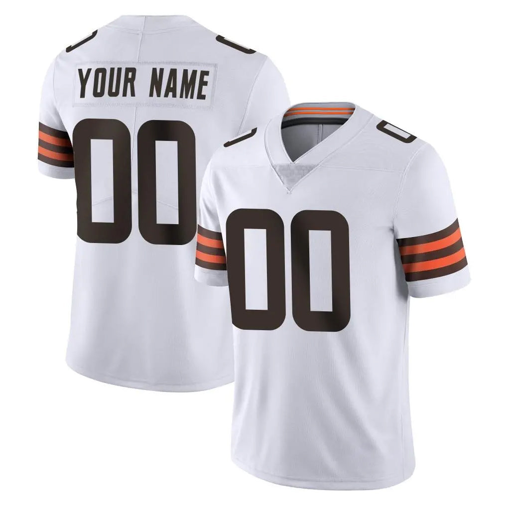 Choea Custom C.Browns White Vapor Untouchable Limited Home Game Any Name & Numbers Stitched Jerseys