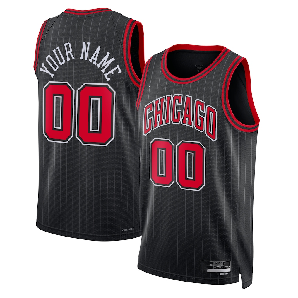 Choea Custom C.Bulls Black 2022-23 Swingman Jerseys - Statement Edition