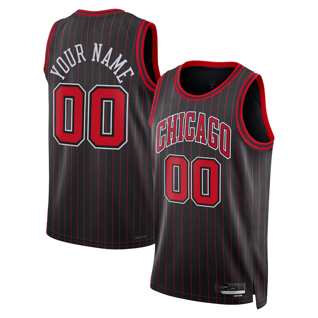 Choea Custom C.Bulls Black Swingman Jerseys - Statement Edition