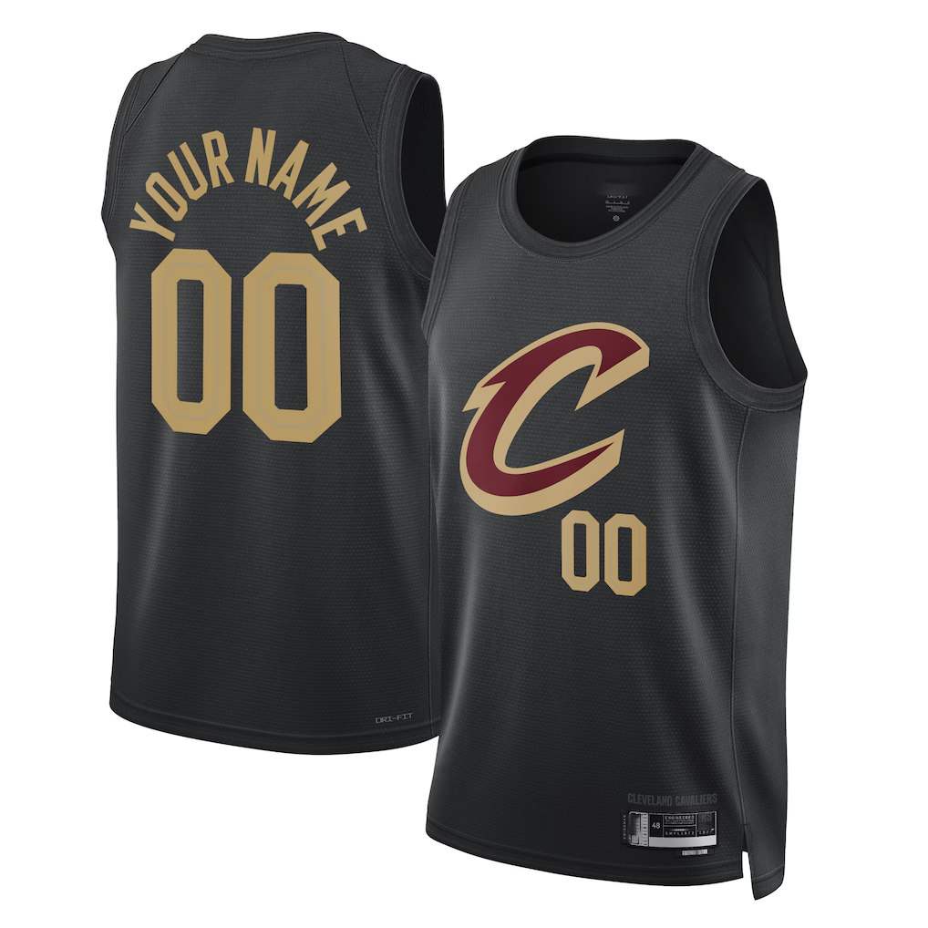 Choea Custom C.Cavaliers Black 2022-23 Swingman Jerseys - Statement Edition