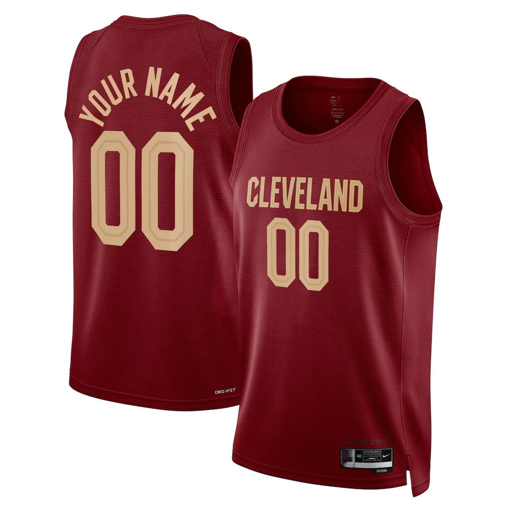 Choea Custom C.Cavaliers Burgundy Swingman Jerseys - Icon Edition