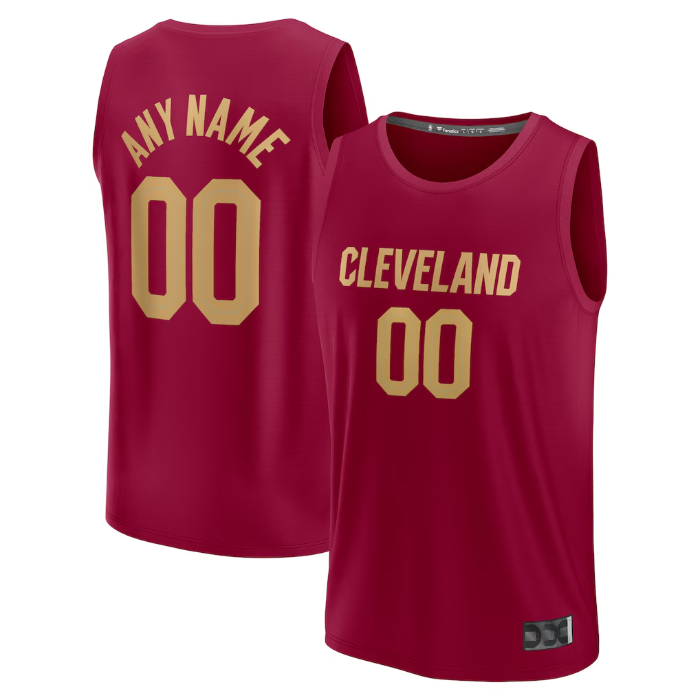 Choea Custom C.Cavaliers Wine Fast Break Jerseys - Icon Edition