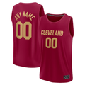 Choea Custom C.Cavaliers Wine Fast Break Jerseys - Icon Edition