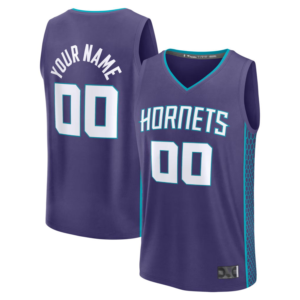 Choea Custom C.Hornets  Purple Fast Break Jerseys - Icon Edition